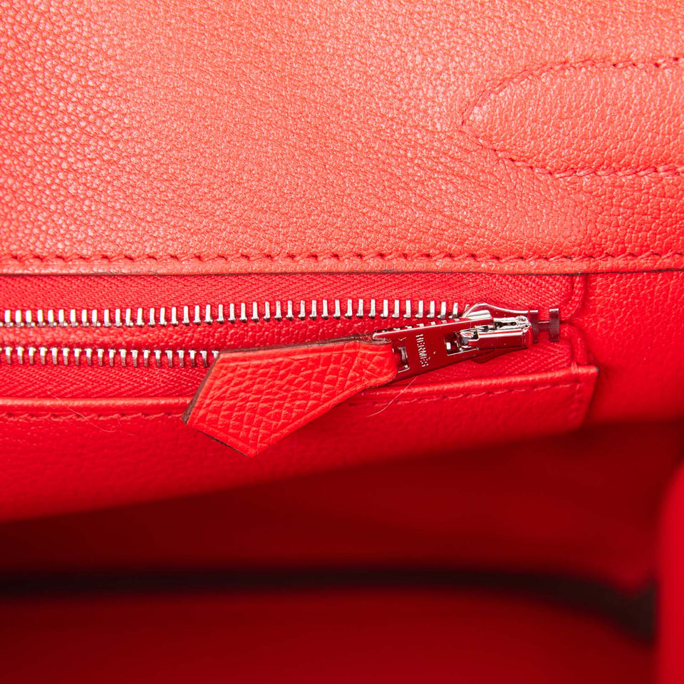 Hermes Birkin 30 Rouge de Coeur Epsom Palladium Hardware