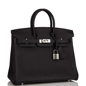 Hermes Birkin 25 Black Togo Palladium Hardware