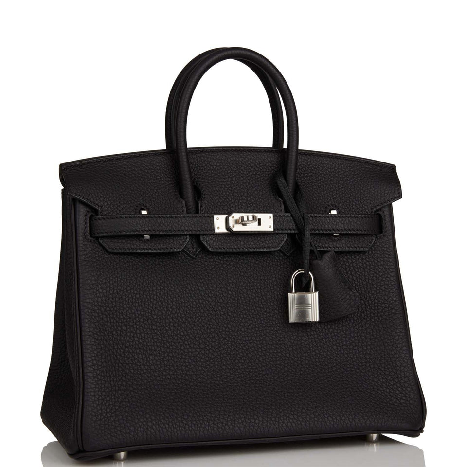 Hermes Birkin 25 Black Togo Palladium Hardware