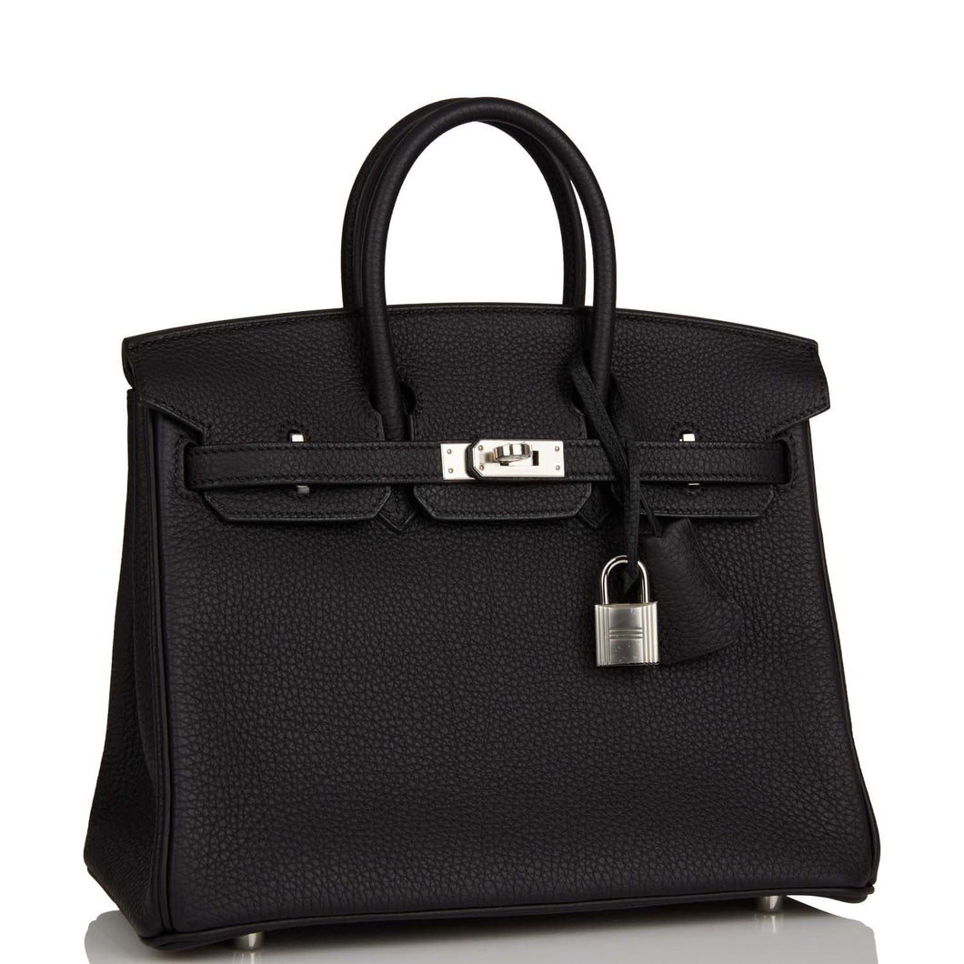 Hermes Birkin 25 Black Togo Palladium Hardware