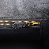 Hermes Birkin 30 Black Shiny Porosus Crocodile Gold Hardware