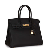 Hermes Birkin 30 Black Togo Gold Hardware