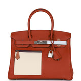 Hermes Colormatic Birkin 30 Cuivre, Nata and Bleu Brume Swift Palladium Hardware