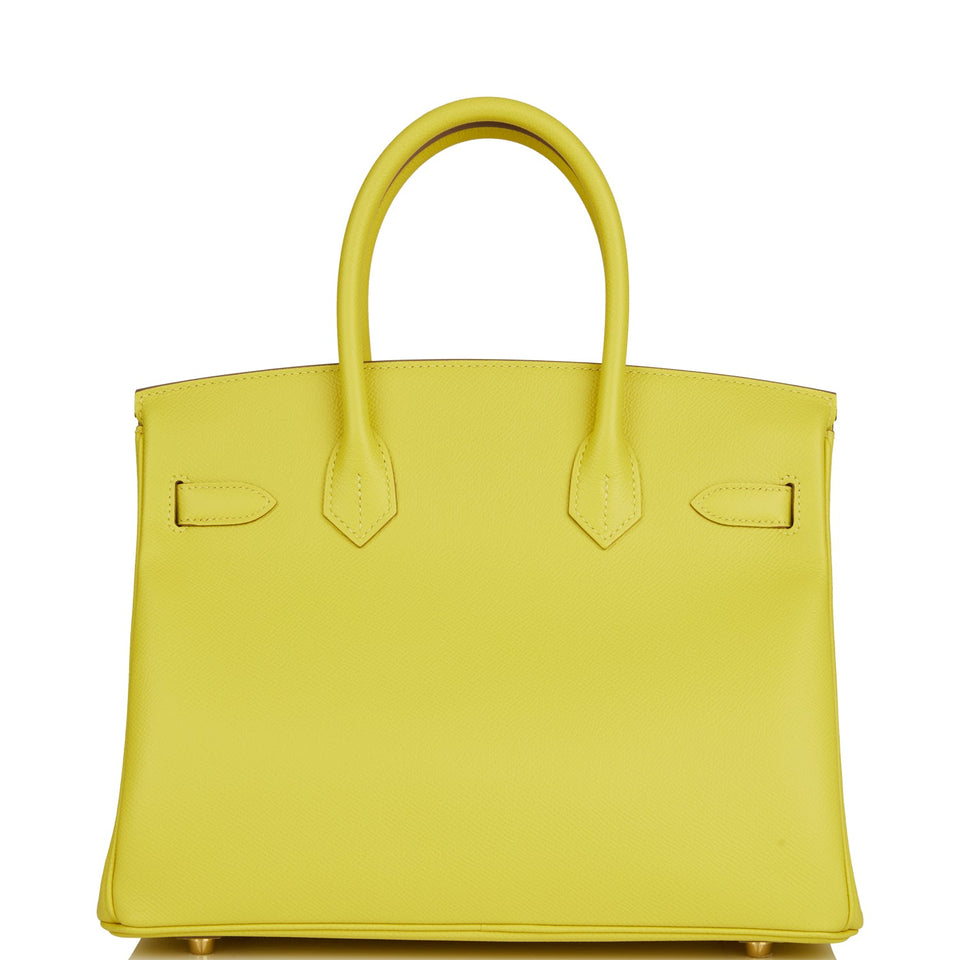 Hermes Birkin 30 Lime Epsom Gold Hardware