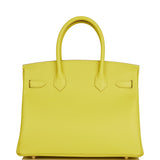 Hermes Birkin 30 Lime Epsom Gold Hardware