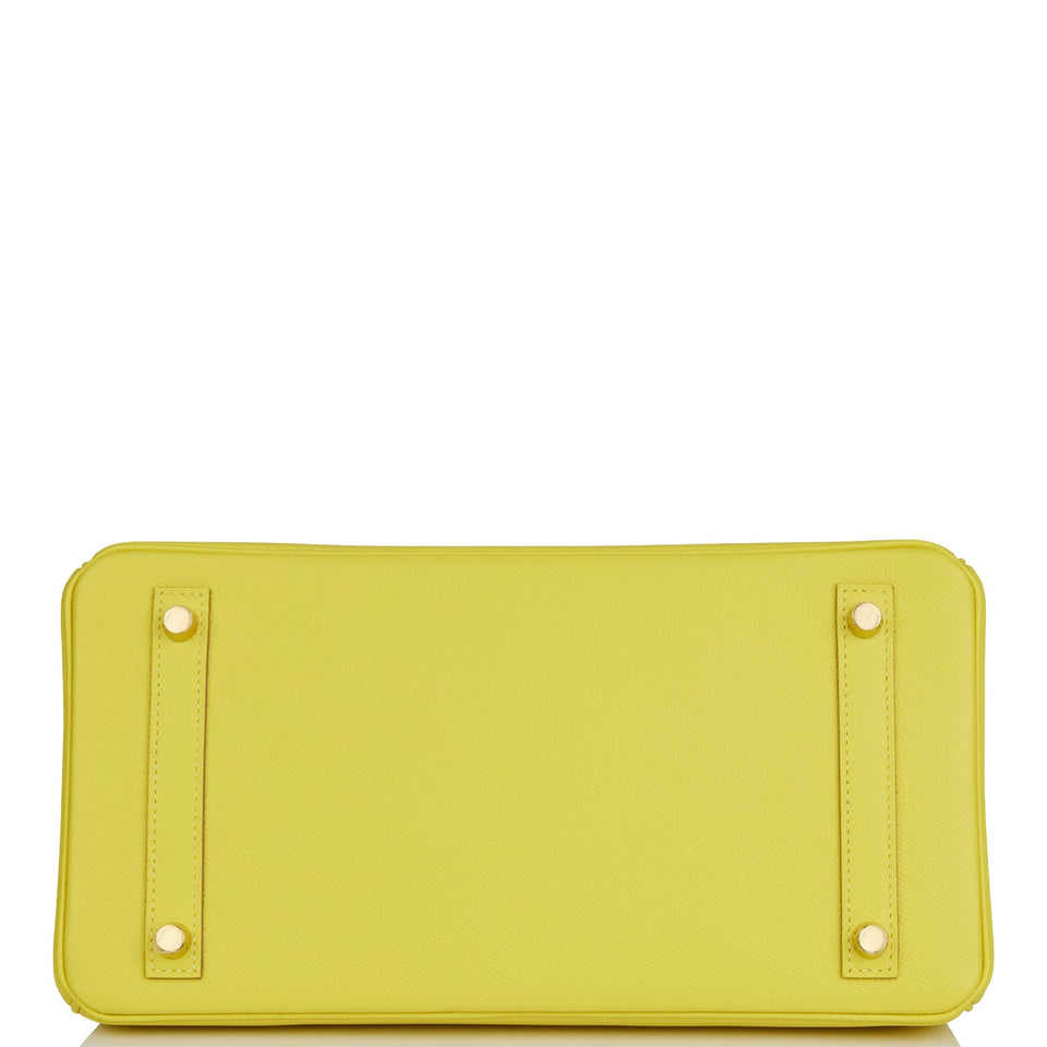 Hermes Birkin 30 Lime Epsom Gold Hardware