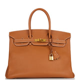 Hermes Birkin 35 Gold Togo Gold Hardware