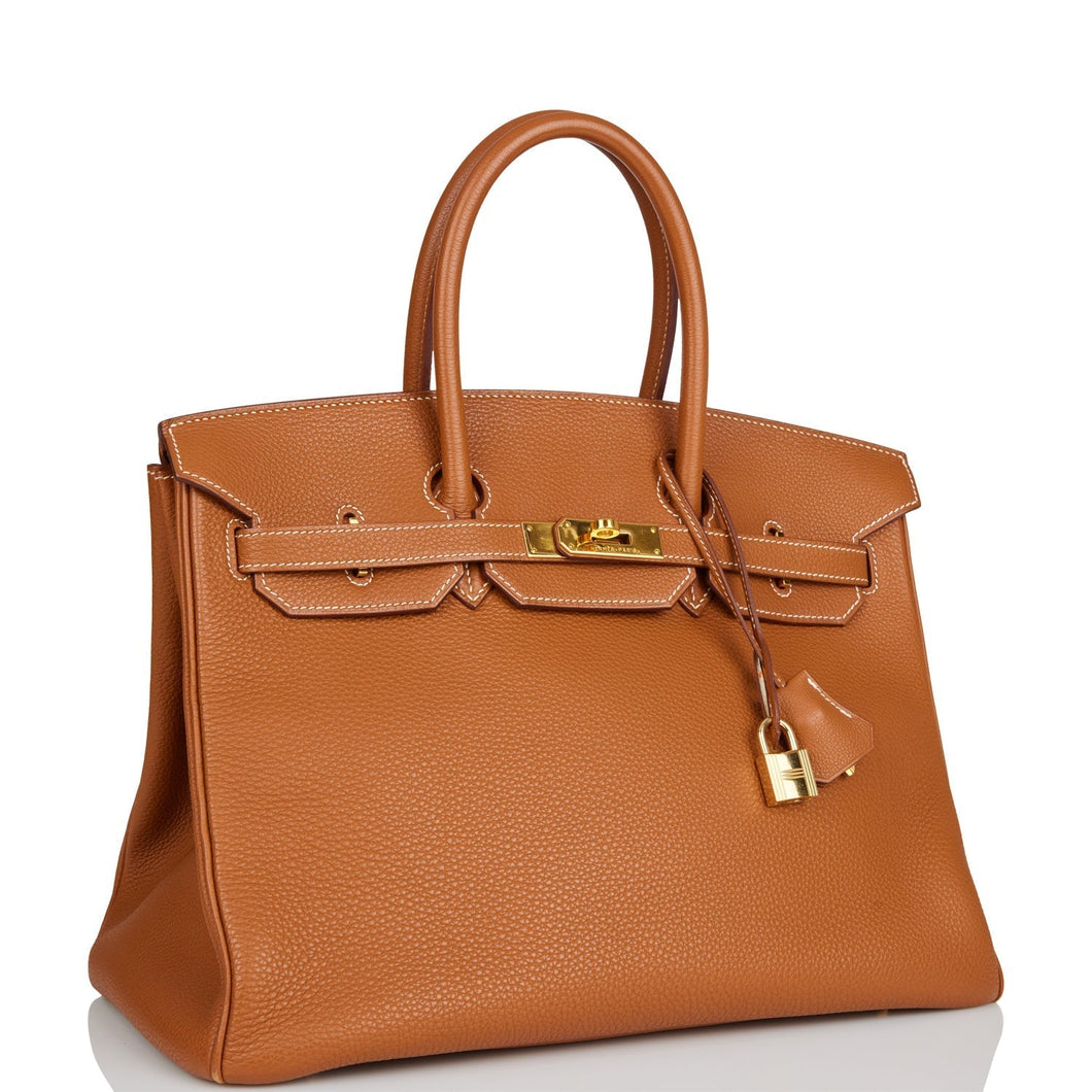 Hermes Birkin 35 Gold Togo Gold Hardware