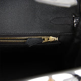 Hermes Birkin 30 Black Shiny Niloticus Crocodile Gold Hardware