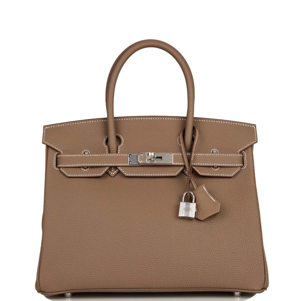Hermes Birkin 30 Etoupe Togo Palladium Hardware