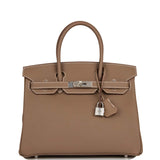 Hermes Birkin 30 Etoupe Togo Palladium Hardware