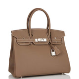 Hermes Birkin 30 Etoupe Togo Palladium Hardware