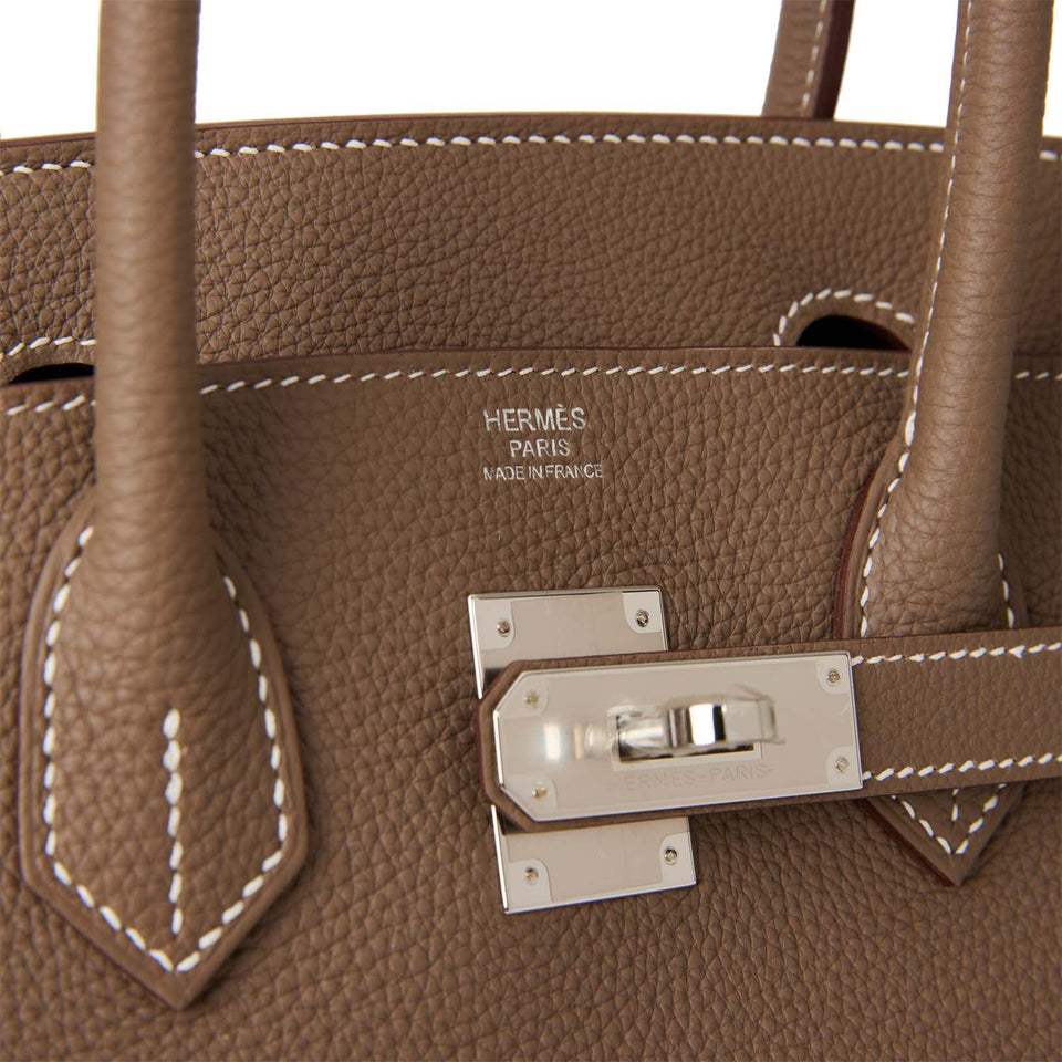 Hermes Birkin 30 Etoupe Togo Palladium Hardware