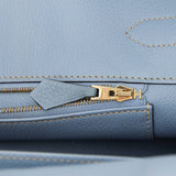 Hermes Birkin 35 Bleu Lin Togo Gold Hardware