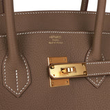Hermes Birkin 35 Etoupe Togo Gold Hardware