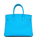 Hermes Birkin 30 Bleu Frida Epsom Gold Hardware