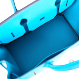 Hermes Birkin 30 Bleu Frida Epsom Gold Hardware