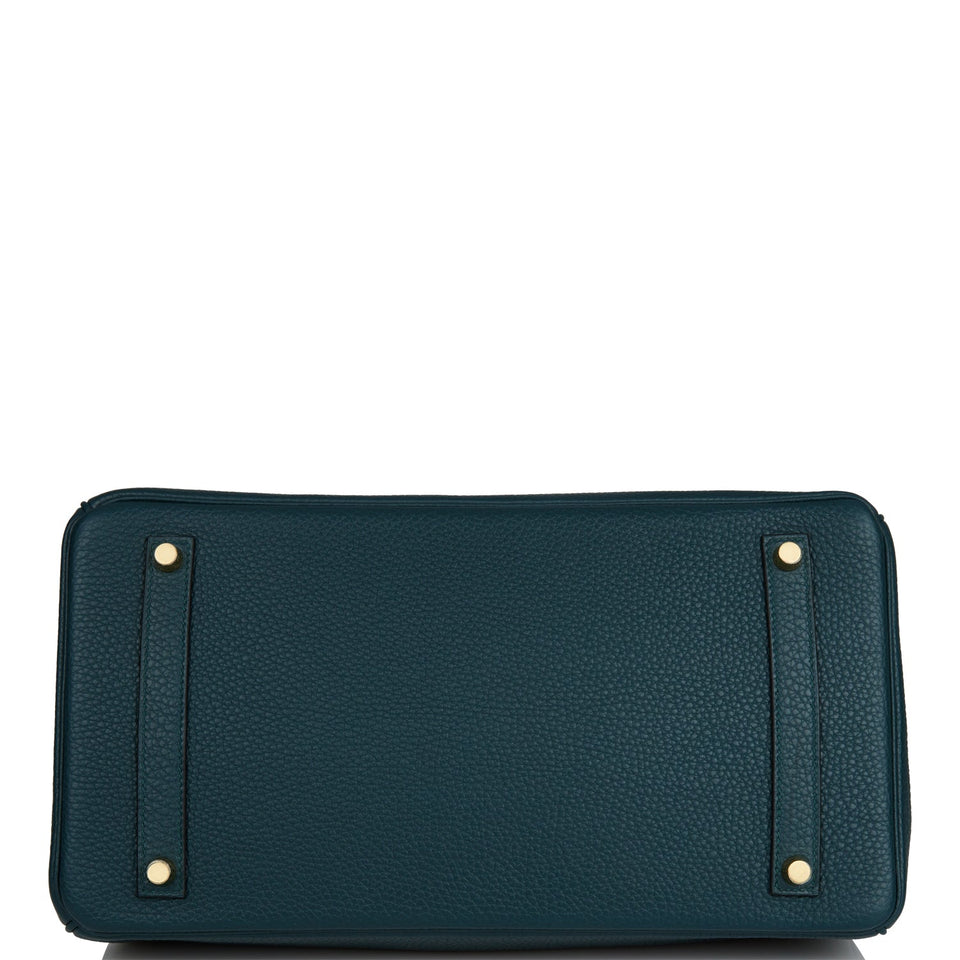 Hermes Birkin 35 Vert Cypress Togo Gold Hardware