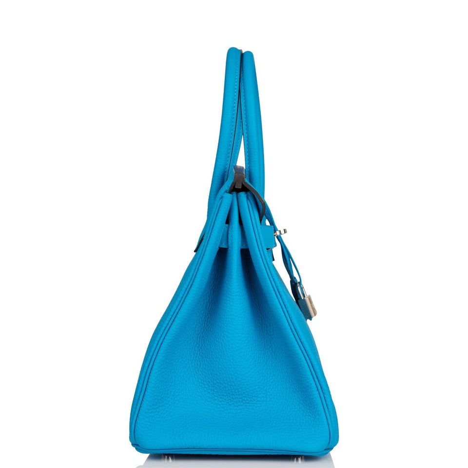 Hermes Birkin 30 Bleu Zanzibar Togo Palladium Hardware