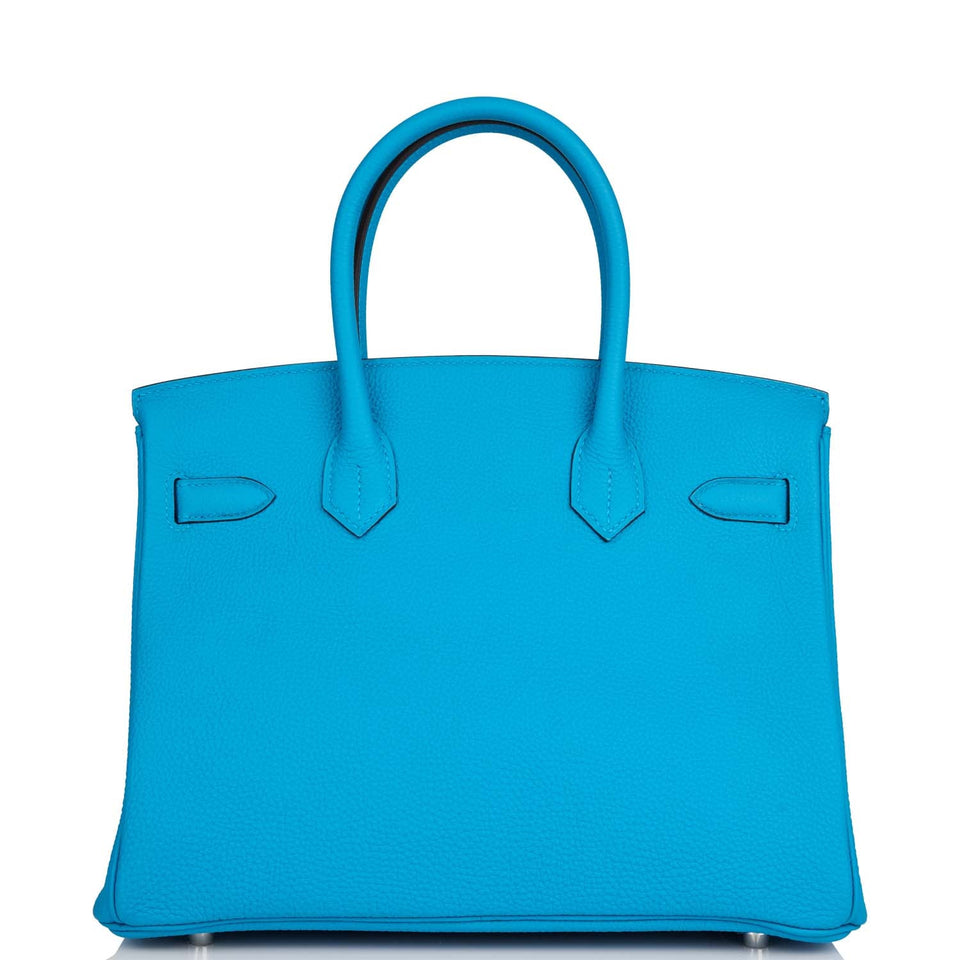 Hermes Birkin 30 Bleu Zanzibar Togo Palladium Hardware