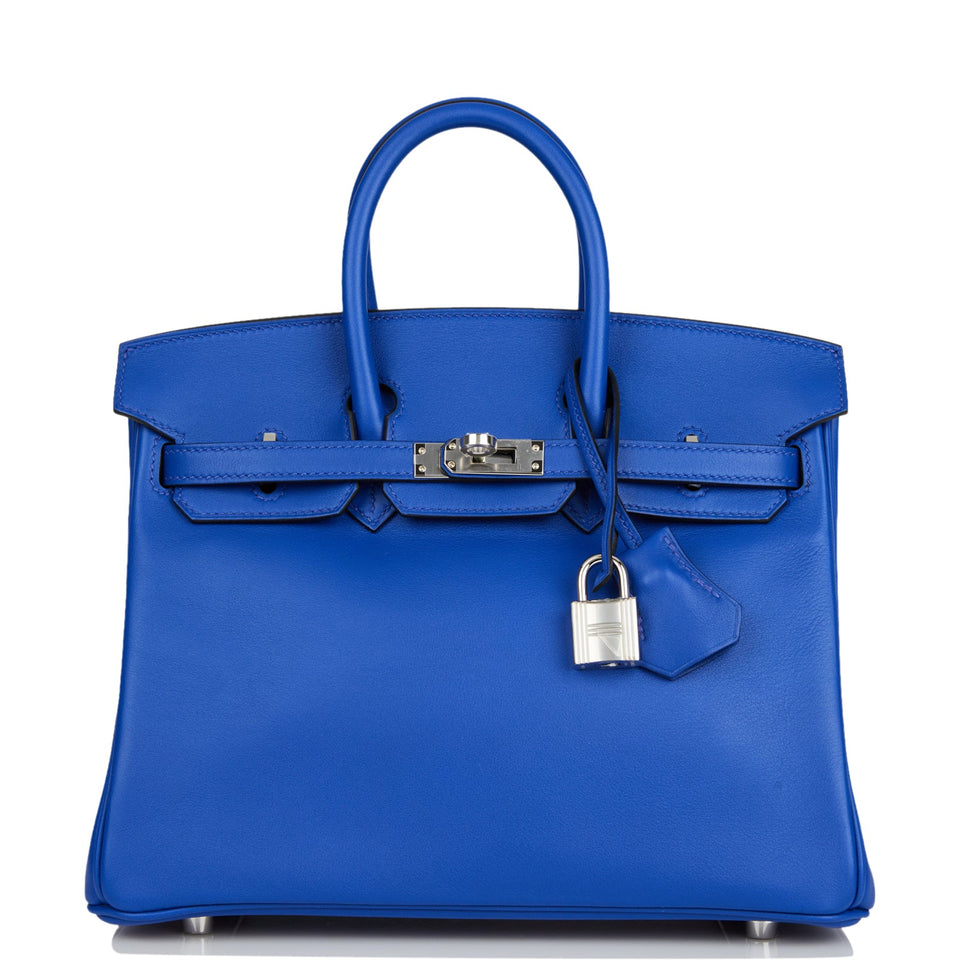 Hermes Birkin 25 Bleu Electric Swift Palladium Hardware