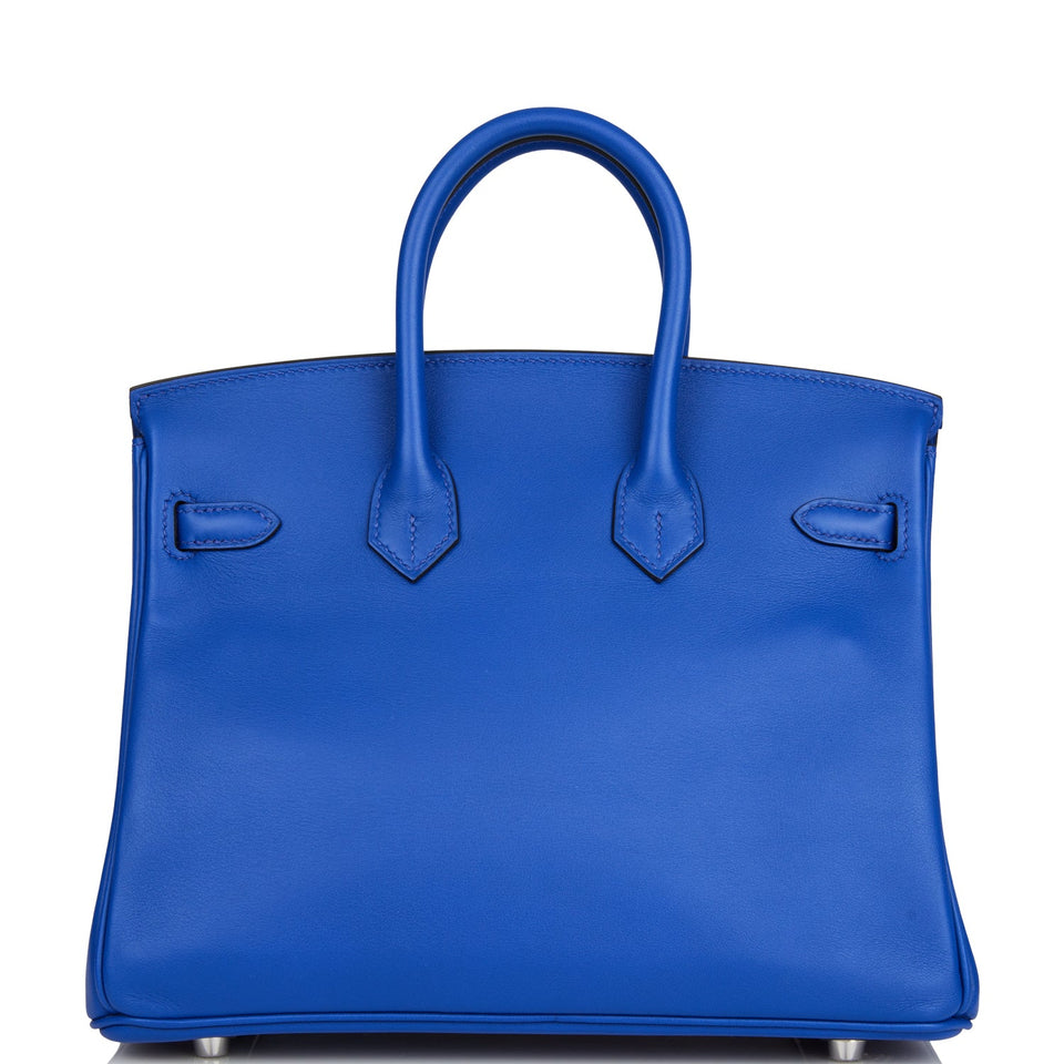 Hermes Birkin 25 Bleu Electric Swift Palladium Hardware