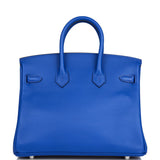 Hermes Birkin 25 Bleu Electric Swift Palladium Hardware