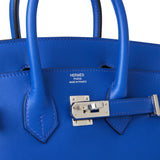 Hermes Birkin 25 Bleu Electric Swift Palladium Hardware