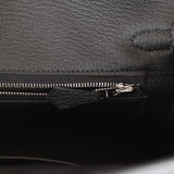 Hermes Birkin 25 Black Lizard and Togo Touch Palladium Hardware