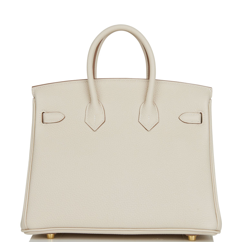 Hermes Birkin 25 Craie Togo Gold Hardware