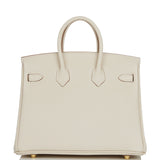 Hermes Birkin 25 Craie Togo Gold Hardware