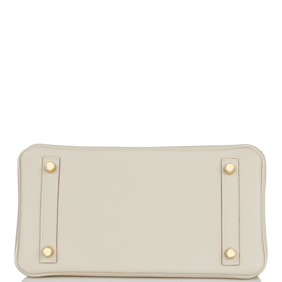 Hermes Birkin 25 Craie Togo Gold Hardware