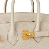 Hermes Birkin 25 Craie Togo Gold Hardware