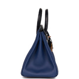 Hermes Birkin 25 Bleu Saphir and Marine Matte Alligator and Togo Touch Rose Gold Hardware