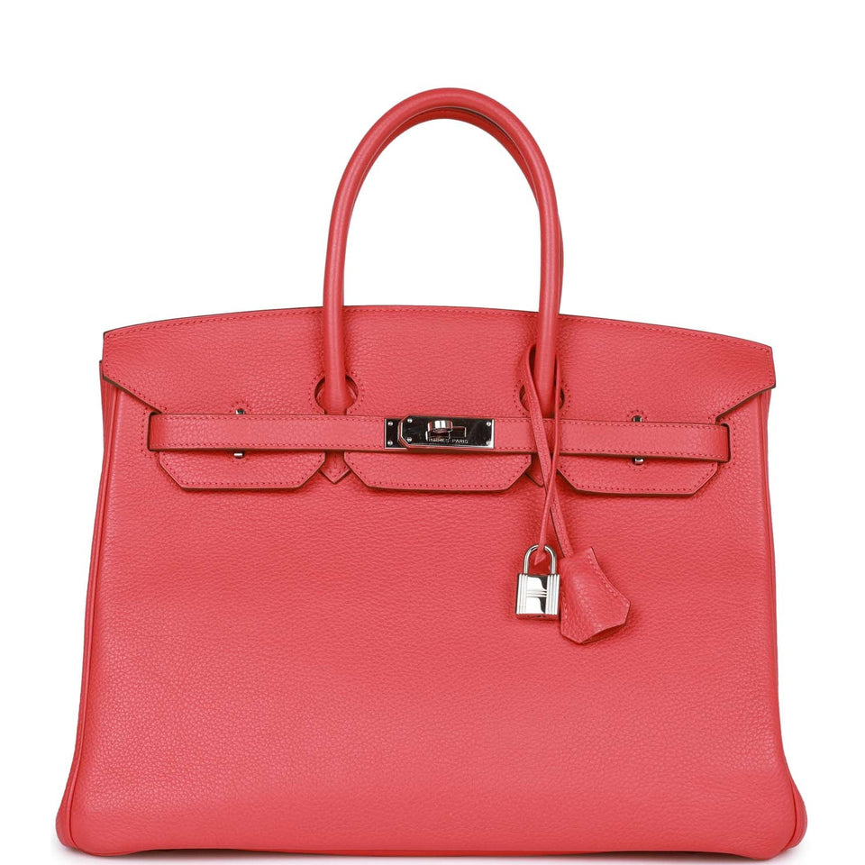 Hermes Birkin 35 Rose Jaipur Clemence Palladium Hardware