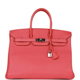 Hermes Birkin 35 Rose Jaipur Clemence Palladium Hardware