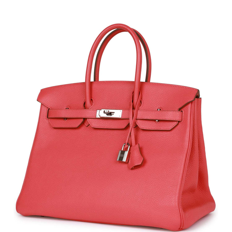 Hermes Birkin 35 Rose Jaipur Clemence Palladium Hardware