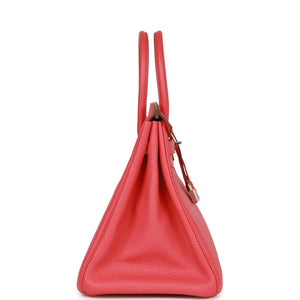 Hermes Birkin 35 Rose Jaipur Clemence Palladium Hardware