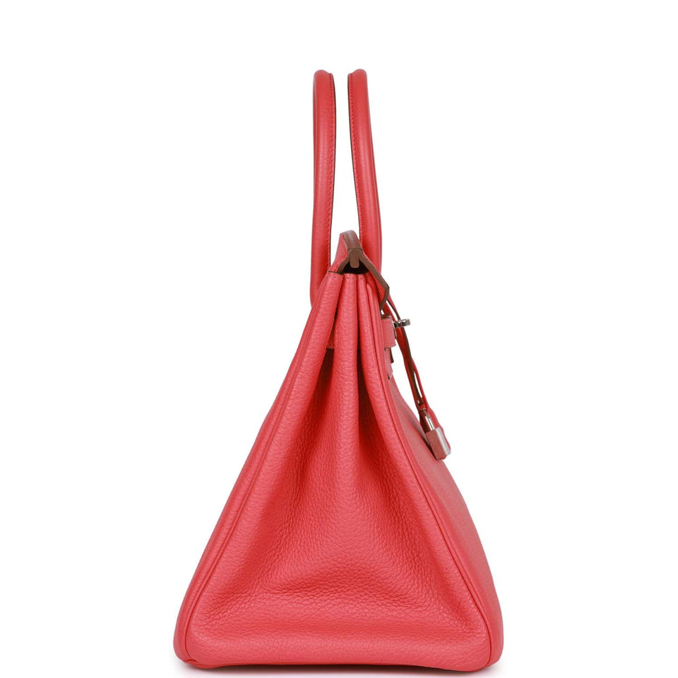 Hermes Birkin 35 Rose Jaipur Clemence Palladium Hardware