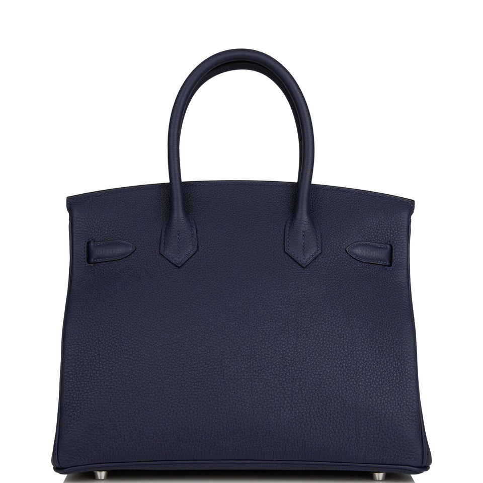 Hermes Birkin 30 Bleu Nuit Togo Palladium Hardware