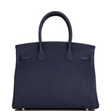 Hermes Birkin 30 Bleu Nuit Togo Palladium Hardware