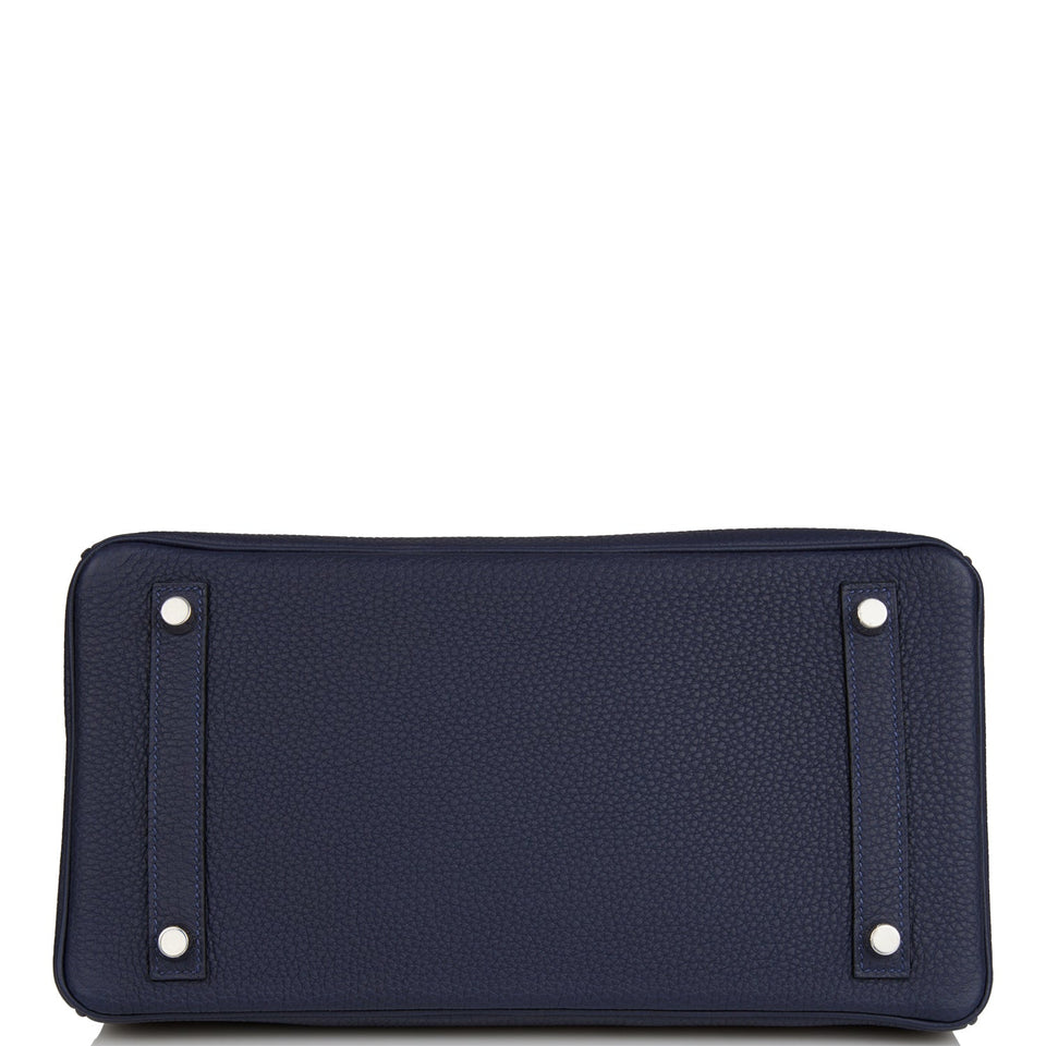 Hermes Birkin 30 Bleu Nuit Togo Palladium Hardware