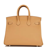 Hermes Birkin 25 In & Out Biscuit Swift Palladium Hardware