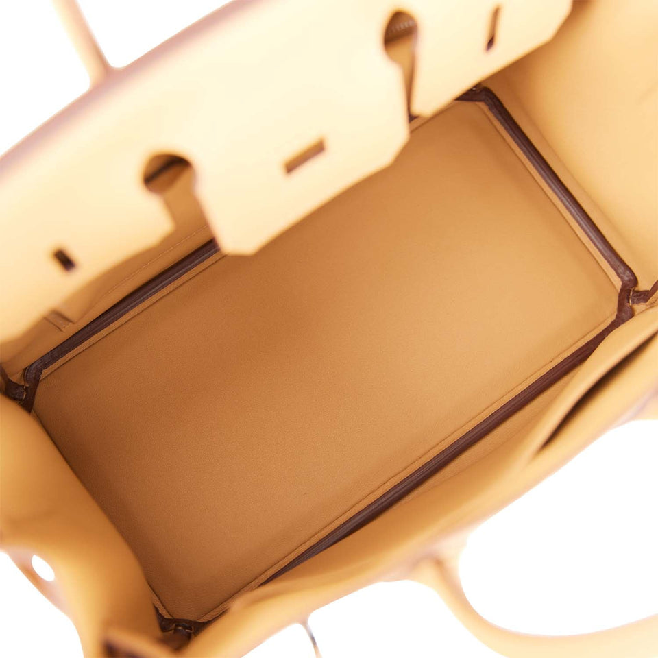 Hermes Birkin 25 In & Out Biscuit Swift Palladium Hardware