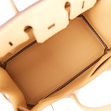 Hermes Birkin 25 In & Out Biscuit Swift Palladium Hardware