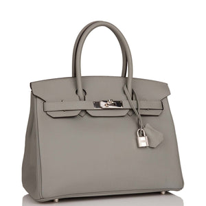 Hermes Birkin 30 Gris Mouette Togo Palladium Hardware