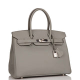 Hermes Birkin 30 Gris Mouette Togo Palladium Hardware