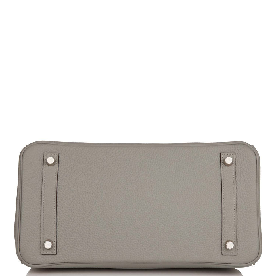 Hermes Birkin 30 Gris Mouette Togo Palladium Hardware