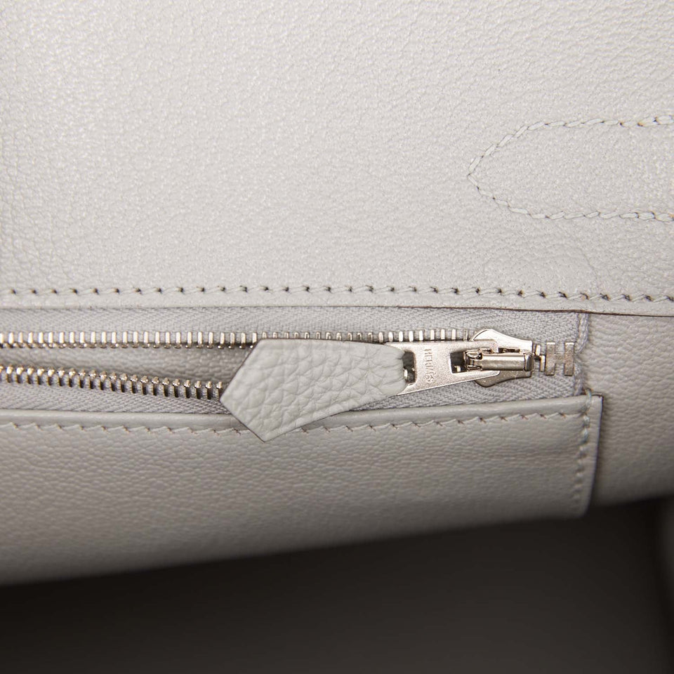 Hermes Birkin 30 Gris Mouette Togo Palladium Hardware
