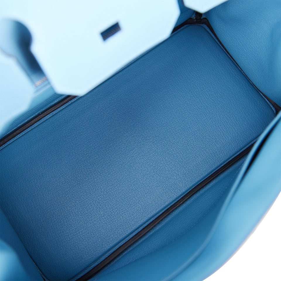 Hermes Birkin 30 Bleu Azur Togo Palladium Hardware